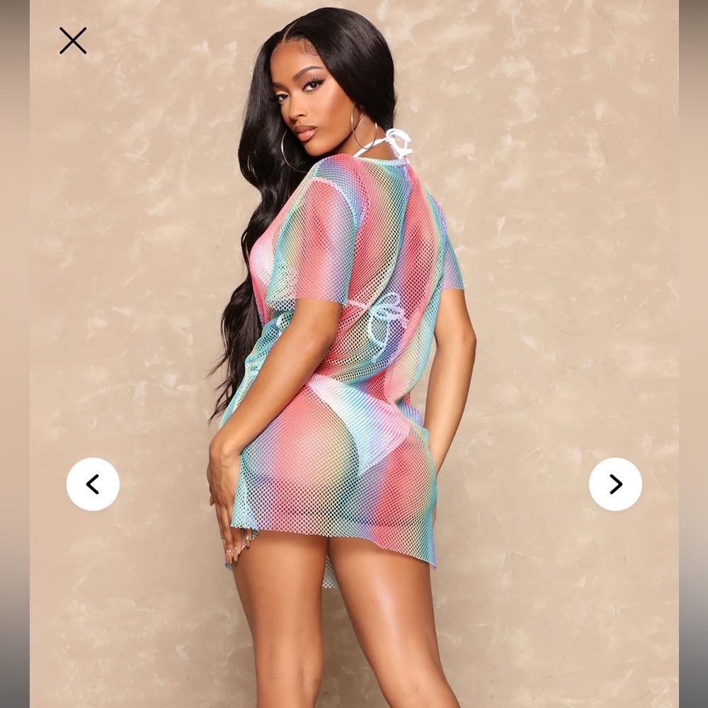 Colorful Mesh Dress - Picture 2 of 3